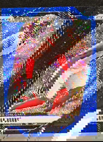 2024 Panini Prizm   Brian Burns #217  Blue Sparkle Prizm  /96  Giants SSP 