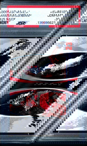 2005-06 Upper Deck Michael Jordan/LeBron James PSA 10 #LJMJ10