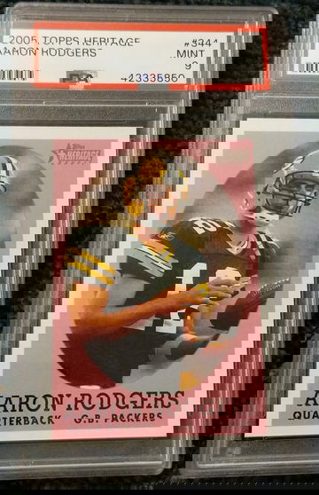 Aaron Rodgers topps 2005 heritage rookie psa 9 mint