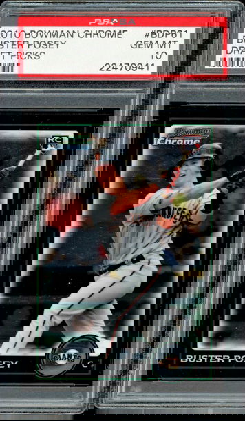 2010 Bowman Chrome Draft #61  Buster Posey  RC  PSA 10  Giants