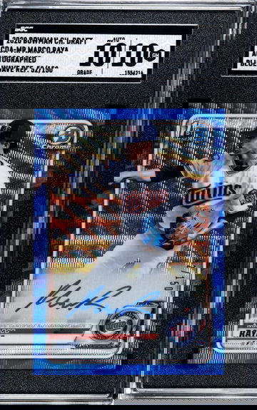 Marco Raya Blue Wave Auto CDA-MR 2020 Bowman Chrome Draft 52/150