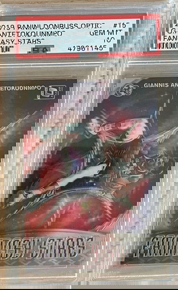 2019 PANINI DONRUSS OPTIC BASKETBALL #15 GIANNIS ANTETOKOUNMPO PSA 10 