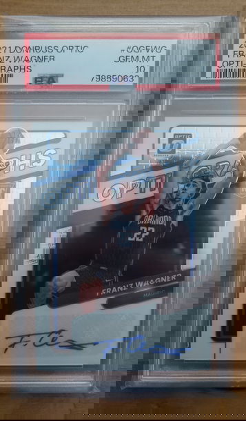 2021-22 Optic Opti Graphs AUTO #/99 Franz Wagner RC PSA 10
