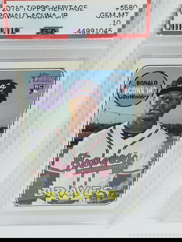 2018 topps heritage ronald acuna psa 10