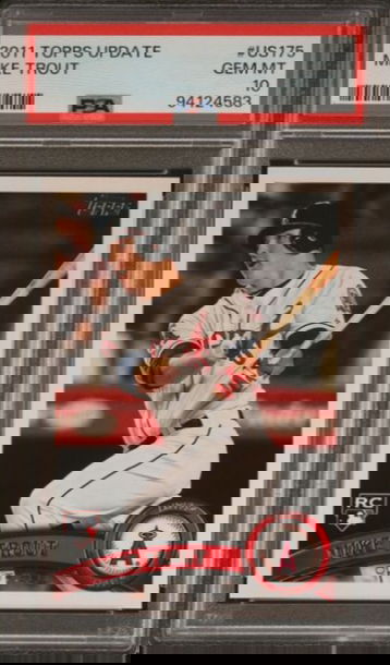 2011 Topps Update Mike Trout Rookie #US175 PSA 10 GEM MINT RC