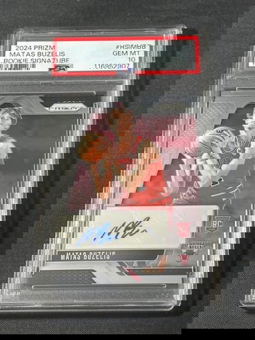 2024 Prizm MATAS BUZELIS RC Auto Rookie Signature #RSI-MBB Rookie PSA 10 GEM MT