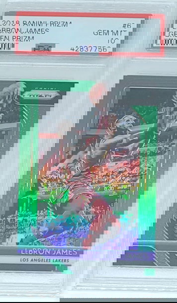 2018 Prizm Lebron James Green Prizm SP #6 PSA 10 GEM MINT