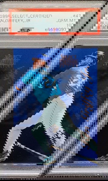 1996 Select Certified BLUE PARALLEL Ken Griffey Jr #47 PSA 10 POP 2!