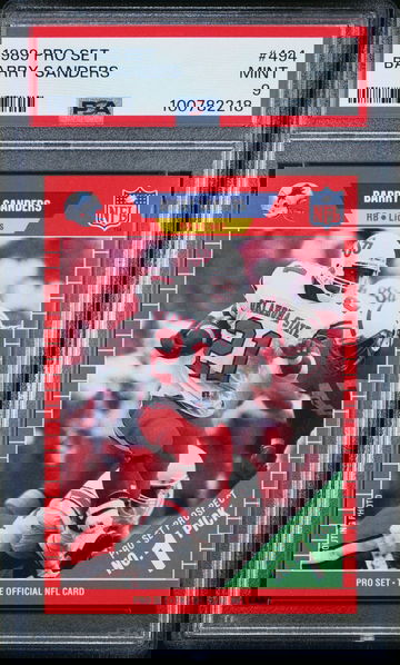 1989 Pro Set Barry Sanders #494 Football Oklahoma State PSA 9 Mint