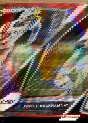 🔥2021 Panini Prizm Draft ODELL BECKHAM JR Red Wave #61 Rams WR SUPER BOWL