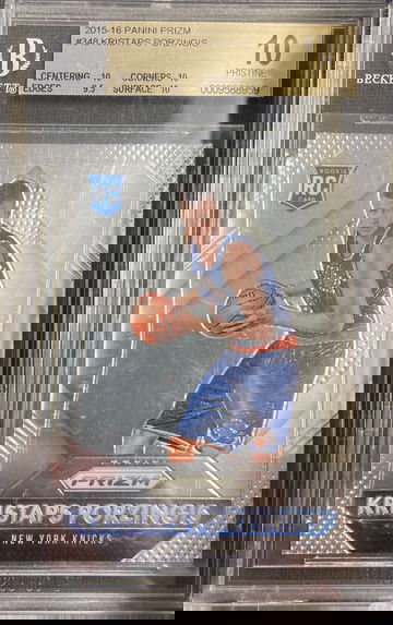 2015-16 PANINI PRIZM KRISTAPS PORZINGIS RC BGS 10 PRISTINE