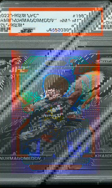 2022 Panini Prizm UFC 196 Khabib Nurmagomedov Purple Prizm 85/149 PSA 8