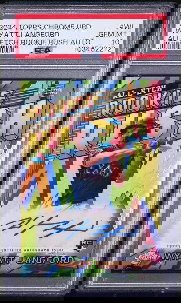 2024 Chrome Update All Etch Rookie Rush Autographs Wyatt Langford #CURRWL /99 PSA 10