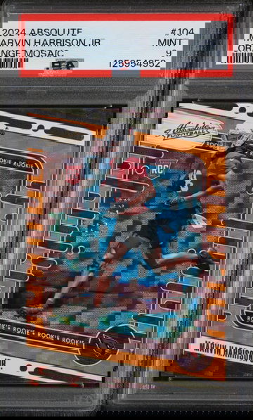 2024 Panini Absolute Orange Mosaic Marvin Harrison Jr. #104 /199 PSA 9