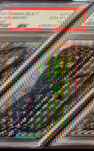 2017 Panini Select Silver Kylian Mbappe 224 RC SP PSA 10