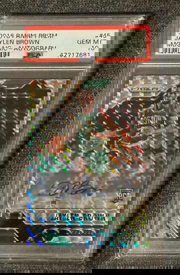 2016 Panini Prizm Mosaic #45 Jaylen Brown RC Auto PSA 10 Low Pop Celtics 