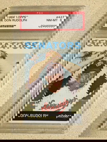 1964 Topps #427 Don Rudolph PSA 8 NM-MT SENATORS 