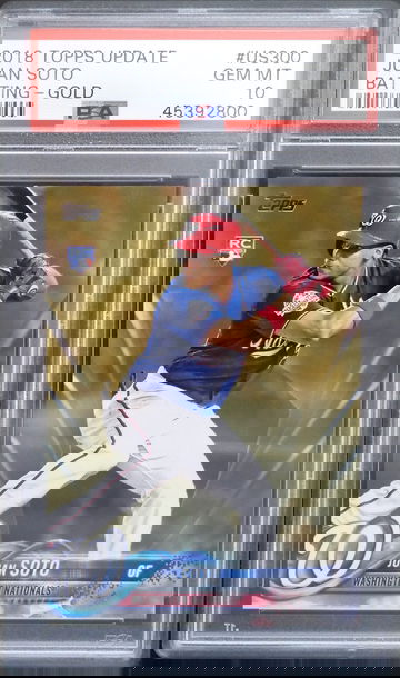 PSA 10 - 2018 TOPPS UPDATE JUAN SOTO RC #US300 (1605/2018) GOLD