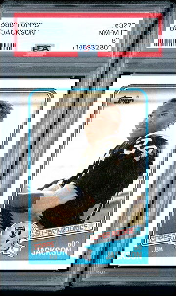 1988 Topps Bo Jackson #327 Super Rookie RC PSA 8