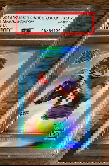 2018 Lamar Jackson Donruss Optic aqua /299 rookie card 