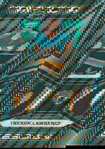 2022 Obsidian Trevor Lawrence LOGO PATCH 1/1 Trifecta Electric Etch Blue Finite