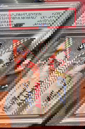 2009 Upper Deck Draft Edition Matthew Stafford Knowshon Moreno Auto /15 PSA 9.5