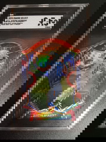 2020 Panini select red die cut Justin Herbert RC#44 SGC 9.5