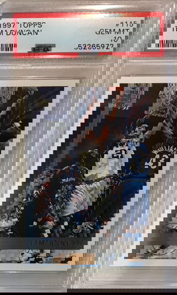 Tim Duncan Rookie Card - 1997 Topps #115 - PSA 10 Gem Mint