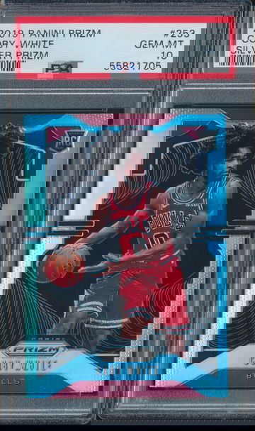 2019 Panini Prizm Coby White RC Silver PSA 10 (G)