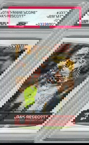 2016 Score Dak Prescott RC PSA 10 Gem-Mint