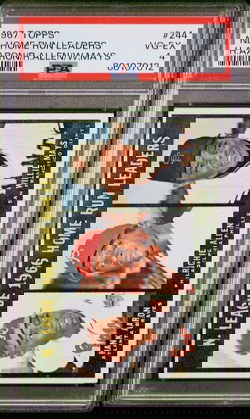 1967 Topps NL Home Run Leaders (Hank Aaron, Richie Allen, Willie Mays) #244 PSA 4 [BL-1.3]