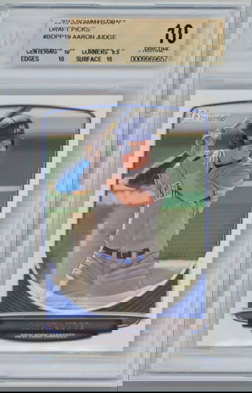 Aaron Judge RC BGS 10 2013 Bowman Draft Picks #BDPP19 Rookie 