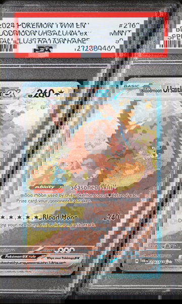 2024 Pokemon TWM EN #216 Bloodmoon Ursaluna ex Special Illustration Rare PSA 9