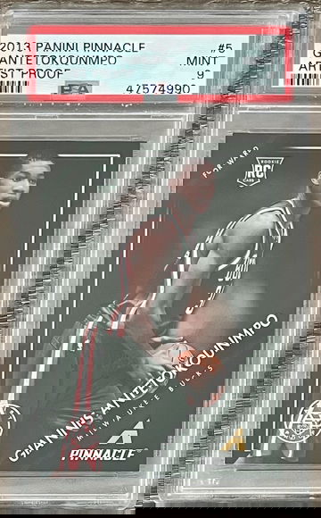 2013-14 Panini Pinnacle Giannis Antetokounmpo #5 PSA 9 mint ARTIST PROOF Rookie RC