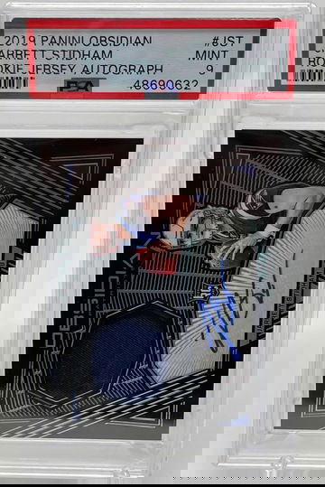 2019 Panini Obsidian Jarrett Stidham Rookie Jersey Auto PSA 9 MINT /150 SP 