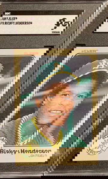 1983 Fleer Ricky Henderson SGC 9