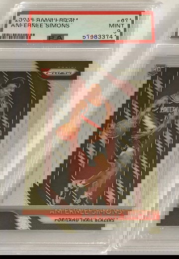 2018 Panini Prizm Anfernee Simons PSA 9