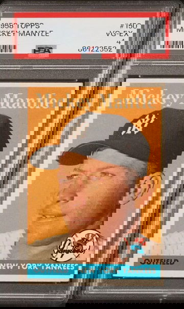 1958 Topps #150 Mickey Mantle PSA 4 VG-EX Yankees