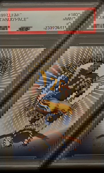 1997 Leaf Orlando Pace PSA 9 Card No. 180