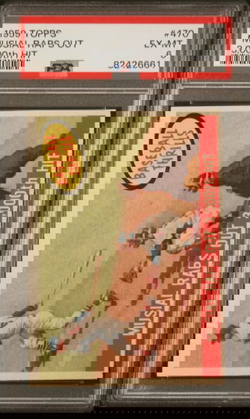 1959 Topps Musial Raps Out 3,000th Hit #470 PSA 6 [BL-3.22]