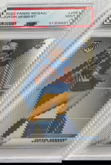 2020 Panini Mosaic Justin Herbert RC PSA 9