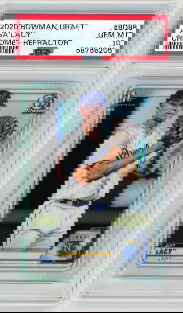 2020 Bowman Draft Chrome REFRACTOR Asa Lacy rookie PSA 10