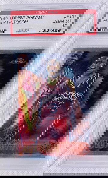 1996 Topps Chrome #171 Allen Iverson PSA 10