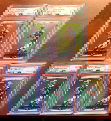 (5) 2014 Topps Chrome Jimmy Garoppolo PSA 9