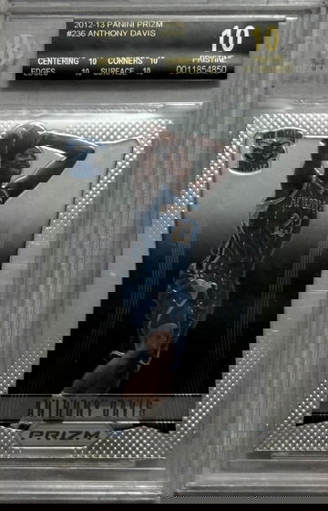 2012-13 Panini Prizm Anthony Davis RC #236 Black Label BGS 10 Pristine 