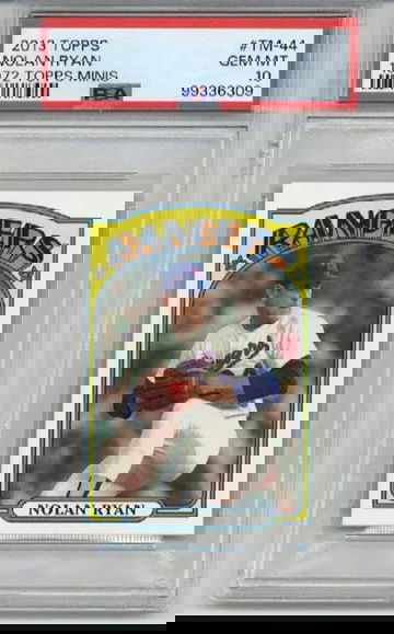 2013 TOPPS 1972 TOPPS MINIS #TM-44 NOLAN RYAN TEXAS RANGERS PSA 10 LOW POP RARE