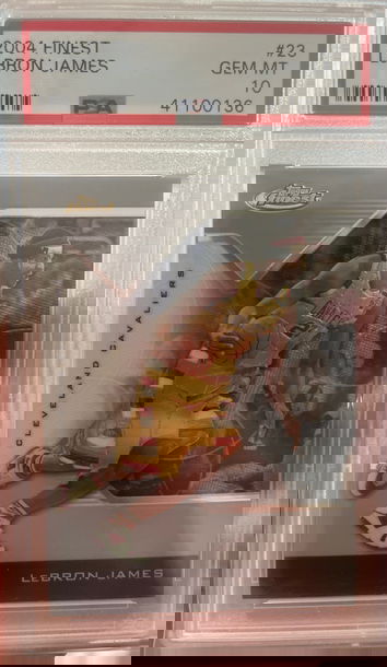 2004 finest Lebron James PSA 10 