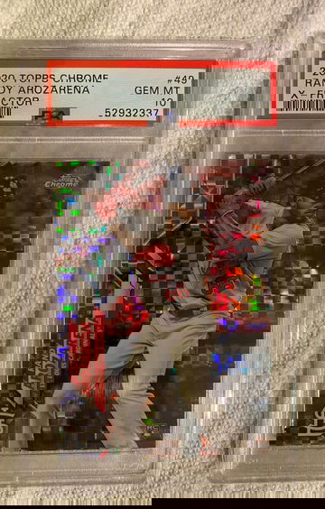 2020 Randy Arozarena Topps Chrome XFractor #49 PSA 10