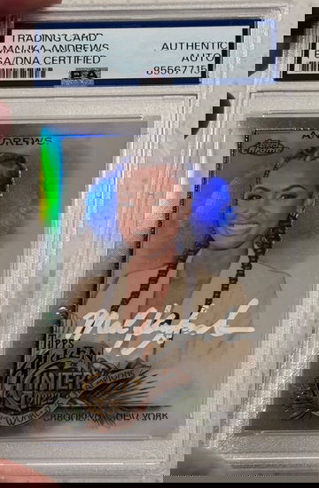 2022 Topps Allen & Ginter #258 Refractor Malika Andrews signed PSA Authentic Auto