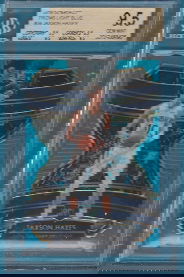 BGS 9.5 Jaxson Hayes 2019-20 Panini Select #34 Concourse Light Blue Prizm /299 RC Rookie New Orleans Pelicans